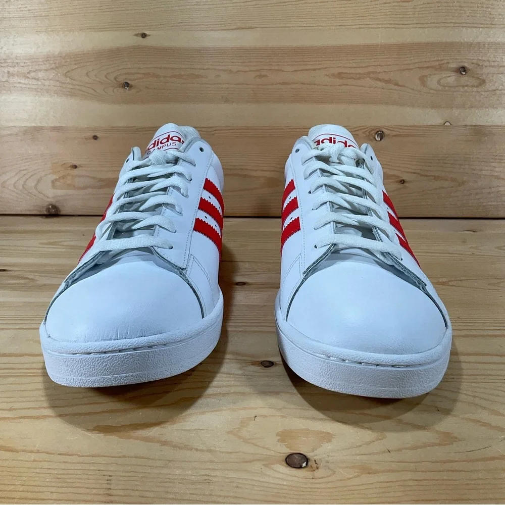 NWOB Adidas Campus II Shoes # G49419 Leather Men’s 12 White Reddish/Orange